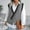 Black, variant on 2023 Womens Sweater Women Fashion Casual Loose Stripe Splicing Sweater V-neck Sweater Vest
