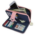 thumbnail image 5 of Nautica Be Shore Womens Wallet RFID Blocking Zip Around Clutch (Aloha (Pink)), 5 of 5