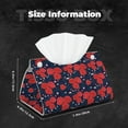 thumbnail image 6 of Lsque Rose Flower Printed Long Tissue Box Cover Holder, Facial Paper Organizer Dispenser,Triangle with Bottom Belt, PVC Leather Decorative Organizer, 6 of 9