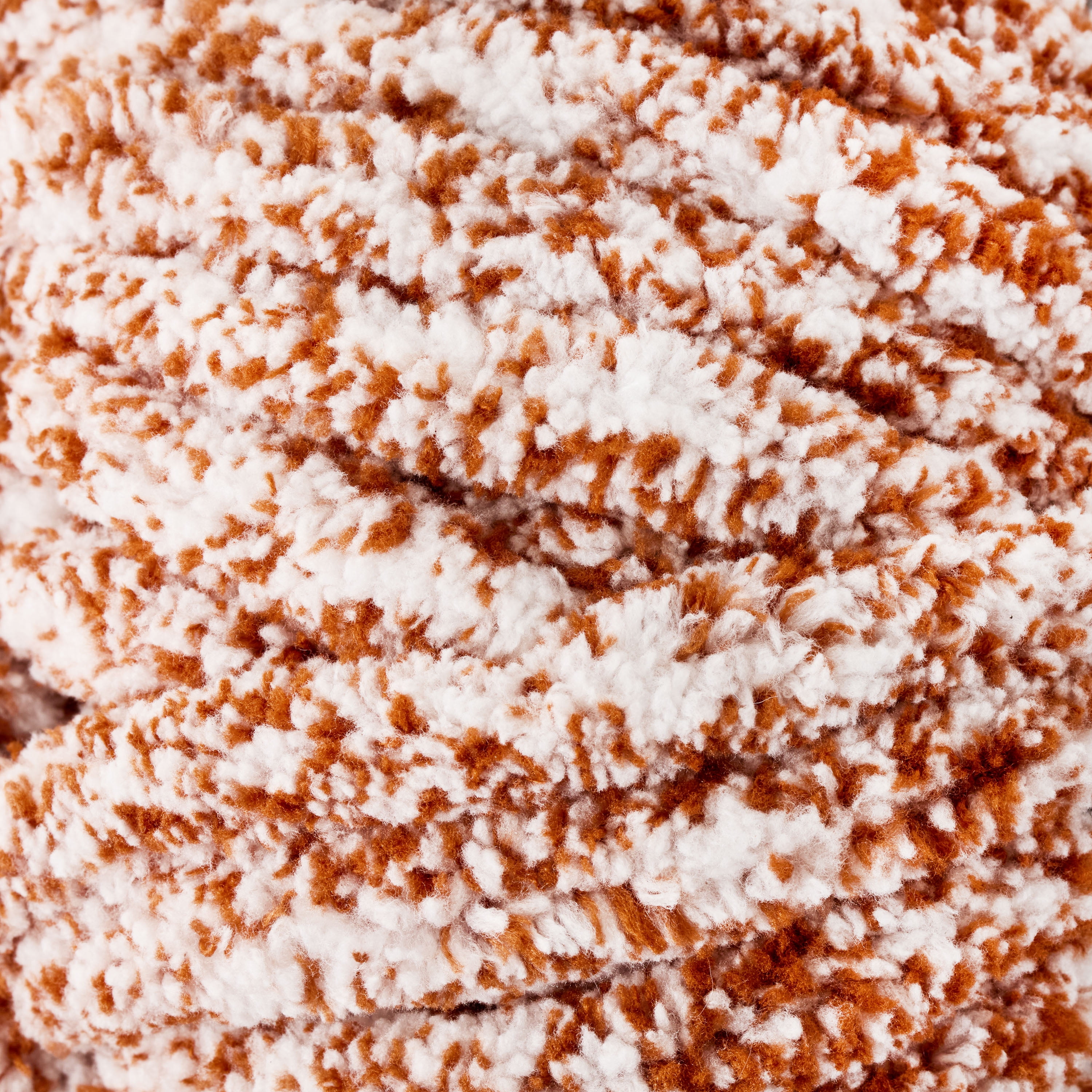 Mainstays Heathered Chenille Yarn, 33 yd, Gingerbread, 100% Polyester, Super Bulky, Pack of 4