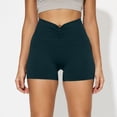 thumbnail image 6 of Yoga Leggings Shorts for Women Seamless Butt-lifting Workout Biker Short Ruched High Waist Gym Clothes (S, Green), 6 of 7