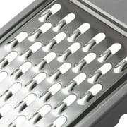 Mainstays Stainless Steel Dual-Section Flat Cheese Grater, Gray