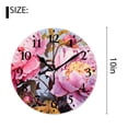 thumbnail image 2 of 10 Inch Wall Clock Battery Operated Silent Clock Decorative for Office, Kitchen, Outdoor, Living RoomWarm Colored Flower Design with Vibrant Leaves Spring Painting, 2 of 4