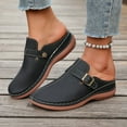 thumbnail image 2 of Dakaela Womens Slip on Clogs Mules Orthopedic Low Wedge Walking Shoes Backless Summer Sandals Black 9.5, 2 of 8