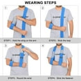 thumbnail image 4 of SupreGear Arm Sling, Adjustable Lightweight Comfortable Shoulder Immobilizer, 71 inch/180cm, Blue, 4 of 8