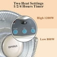 thumbnail image 5 of Bilot 14" Oscil Dish Remote Control Heater, Silver, 5 of 8