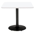 thumbnail image 4 of KFI Studios Mode 3' Square Bistro Table, Studio Teak, Silver Base, 4 of 6