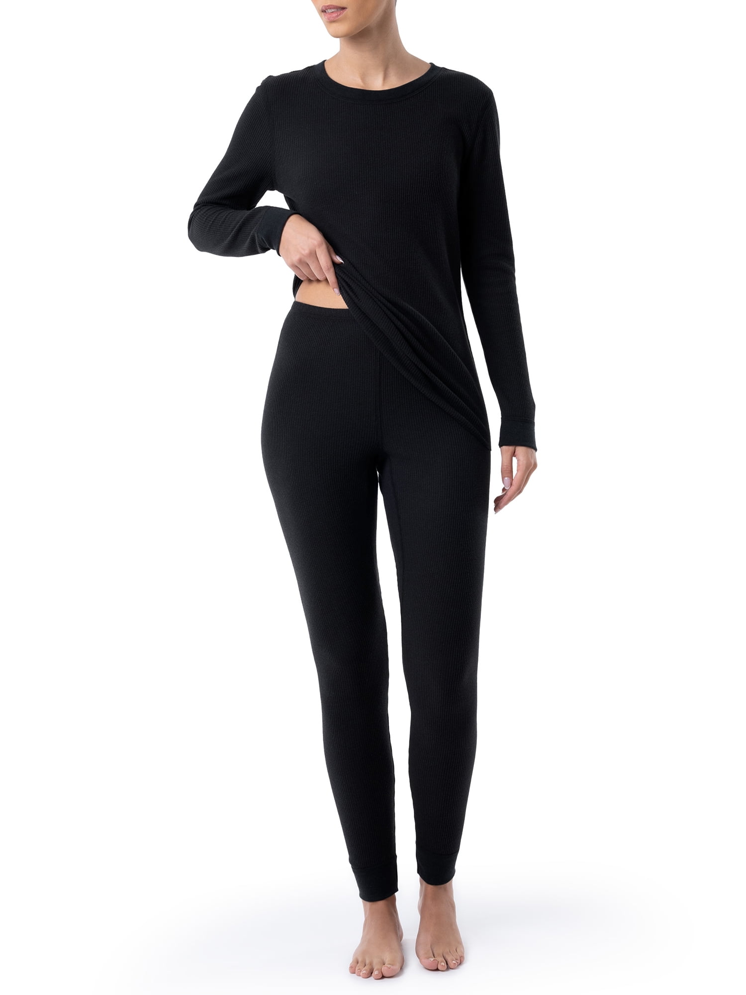 Fruit of the Loom Women's and Women's Plus Eversoft Waffle Thermal Bottom, 2-Pack
