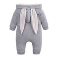 thumbnail image 6 of Fesfesfes Infant Baby Bodysuit Boys Girls Cartoon Rabbit Ears Hooded Romper Jumpsuit Outfits, 6 of 9