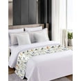 thumbnail image 4 of Xipuska Leaf Bird Bed Runners for Queen Size Bed, Decorative Bed Throws for Foot of Bed, Colorful Spring Tree Branch Country Boho Bed Runner Sofa Throw Bedding Scarf Protector Slipcover for Bedroom, 4 of 6