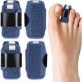 thumbnail image 1 of wonima44 4Pcs Blue Toe Splints for Straightening Hammer Toe Corrector Toe Straightener Finger Support Brace Stabilizer Women Men Broken Toe Support Easy to Wear and Use,Bunion Pads,Foot Health, 1 of 1