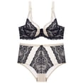 thumbnail image 2 of Conjunto de sujetador push-up de pecho lateral ultrafino de ropa interior sexy para mujer Sujetador de encaje pequeño con pecho grande, 2 of 5