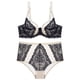 thumbnail image 2 of Conjunto de sujetador push-up de pecho grande y pequeño de encaje ultrafino para mujer, 2 of 4