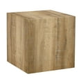 thumbnail image 3 of Modern MDF+Sticker Material Cube Stylish Texture Design Coffee Table, 15.75 Inches (Natural), 3 of 11