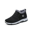 thumbnail image 1 of UKAP Mens Comfortable Slip On Snow Boots Work Breathable Lightweight Fuzzy Winter Shoes Black Style A 9.5, 1 of 7