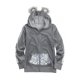thumbnail image 1 of Sudadera con capucha Justice Girls Sequin Critter, gris, 20 Justice Sudadera, 1 of 2