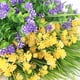 thumbnail image 4 of 9 flores artificiales para exteriores, resistentes a los rayos UV, plantas falsas para exteriores, flores de plástico sintético a granel para colgar macetas, jarrón de porche exterior, decoración de ventanas del hogar (amarillo, morado, verde) Zhivalor CZBG-SY55, 4 of 7