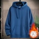 thumbnail image 1 of pstuiky camisetas de manga larga para hombre, Chaqueta con capucha gruesa de manga larga de color liso para hombre tops de invierno para hombre xxl, 1 of 9