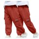 thumbnail image 1 of Odeerbi 2-14 Años Boys 2 Pcs Pantalones de Carga Pantalones Jogger Pantalones Spring Summer Color Sólido Pantalones de Trabajo Informal Con Bolsillo, 1 of 9