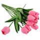 thumbnail image 2 of KAKOWELY 12 velas flotantes realistas de tulipán para centro de mesa de boda, decoración floral de tulipán, rellenos para jarrones de tulipán, 2 of 5