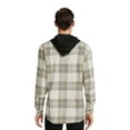 thumbnail image 2 of No Boundaries Men's & Big Men's Hooded Flannel Shirt, Sizes XS-5XL, 2 of 5