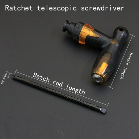 

Goodhd 1Pc Telescopic Slotted Drivers Magnetic Bits Screwdriver Set Ratchet Wrench