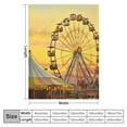 thumbnail image 4 of COMIO Amusement Park Ferris Wheel Joyride Fun Flannel Blanket (Universal 1) Lightweight White, 4 of 6