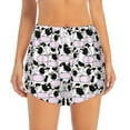 thumbnail image 4 of Lsque Cute Animal with Cow Printed Women's Running Shorts with Liner Pockets,Elastic Quick Dry Workout Athletic Gym Yoga Shorts,Womens High Waist Shorts-XX-Large, 4 of 9