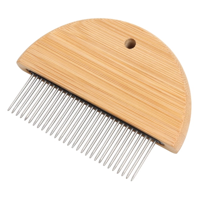 Dog Wood Comb For Remove Flea And Knots With Stainless Steel Teeth Pet Hair Cleaning Comb