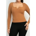 thumbnail image 4 of Solid V-collared Neck Top, 4 of 5