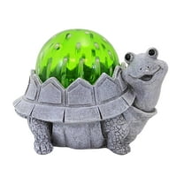 Home & Garden Led Turtle Solar Pudgy Pals Polyresin Garden Statue 14253