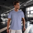 thumbnail image 3 of Wukai Porcelain Chinaware Print Men's Short-Sleeved Mesh T-Shirt,Quick-Dry Short Sleeve Workout T-Shirt-5X-Large, 3 of 8