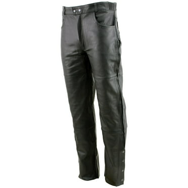Xelement B7400 Men's 'Classic' Black Fitted Leather Pants 50 - Walmart.com