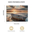 thumbnail image 3 of JEUXUS  Lake Large Wall Art Lake View Canvas Painting Prints Boat Sunset Pictures Wall Decor Nature Landscape Modern Artwork Home Decoration for Living Room Bedroom Dining Room, 3 of 6