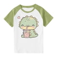 thumbnail image 1 of RXIRUCGD 2025 Vêtements d'Été pour Enfants Tout-Petits Garçons Filles Mode Mignon Col Rond Imprimé Manches Courtes Haut, 1 of 7