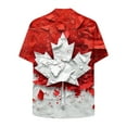 thumbnail image 4 of Ramiter Summer tops Mens Short Sleeve Classic Woven ShirtButton Down Shirt Red,3XL, 4 of 5