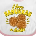 thumbnail image 4 of Inktastic I Love Hanukkah a Latke Boys or Girls Baby Bib, 4 of 4