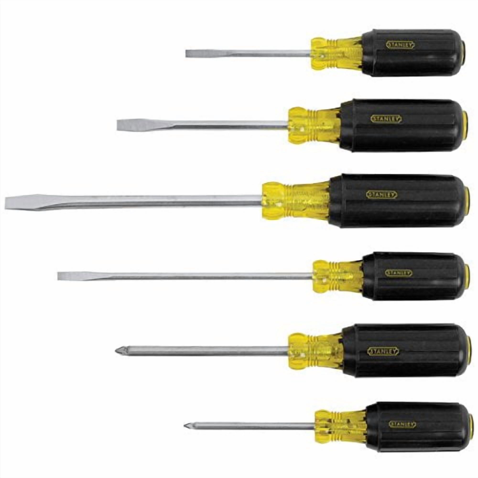 Stanley 66-565 6 Piece Vinyl Grip Slotted & Phillips Screwdriver Set
