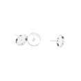 thumbnail image 4 of 100 piezas de pendientes de bricolaje de metal tachuelas redondas planas bandejas de bisel vacías Configuración de cabujón para la fabricación y fabri Plata 12mm Soledad Piezas de aretes de cobre, 4 of 6