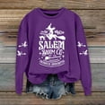thumbnail image 5 of Breezora Chandail pour Femmes à Épaules Tombantes, Doublé en Molleton Douillet, Manches Longues, Coupe Décontractée, Col Rond, Essentiel, Mode Automne Hiver, Taille TG, Violet Foncé, 5 of 5
