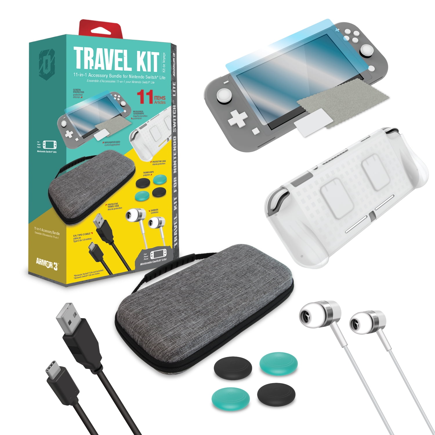 Travel Kit For Nintendo Switch Lite Armor3 Walmart Com Walmart Com - roblox para nintendo switch lite