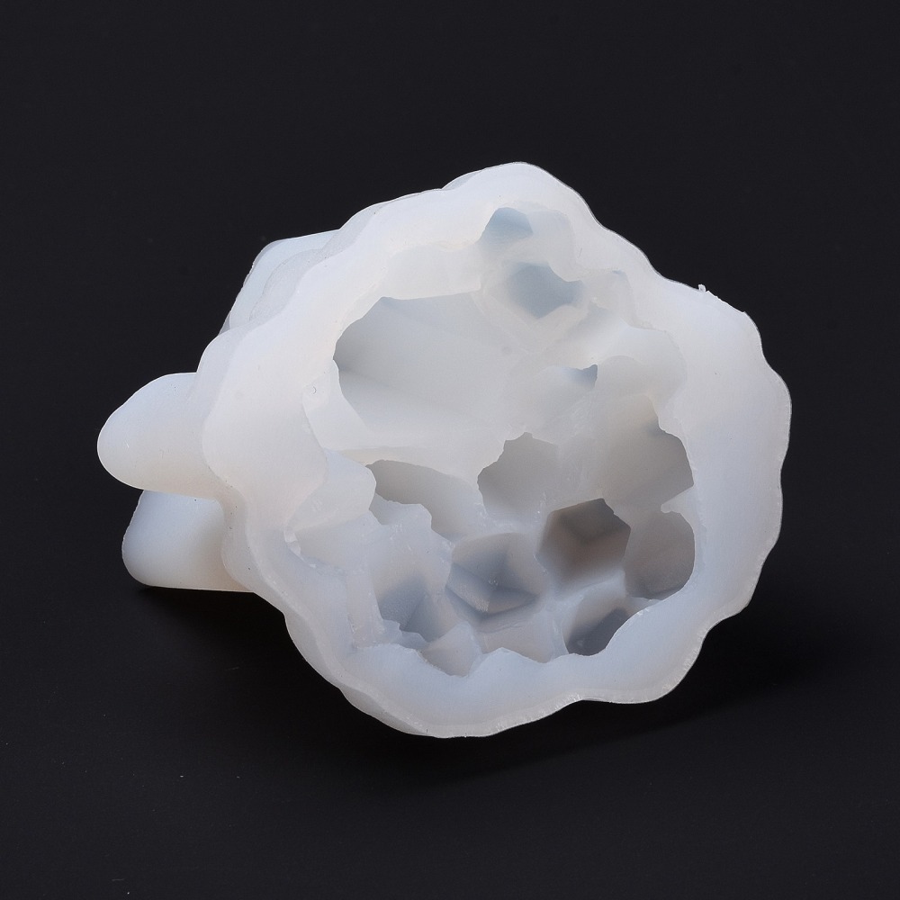 5pcs Cluster Silicone Molds Resin Casting Molds For UV Resin Epoxy Resin Jewelry Making White 53x68x56mm Inner Diameter: 51x48mm