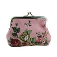 thumbnail image 1 of HEVIRGO Pocket Wallet Rose Lightweight Canvas Small Compact Pocket Purse for Party, 1 of 10