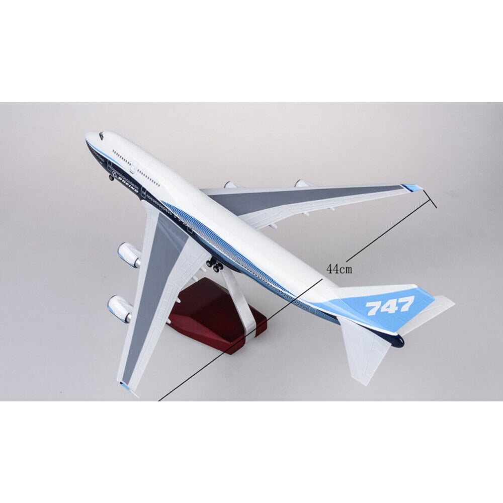 Cocobaby Airplane Aircraft 1/150 B747 Boeing 747-400 Plane Model Replica Resin LED Lights