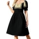 thumbnail image 1 of Vestido de Ana Bolena de manga corta, vestido de verano para mujer, vestidos elegantes y sueltos para mujer, 1 of 7