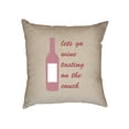 thumbnail image 1 of Let's Go Wine Tasting on the Couch Decorative Linen Throw Cushion Pillow Case with Insert, 1 of 6