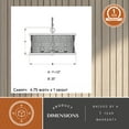 thumbnail image 6 of Bremerton 5 Light Black and Wood Cage Drum Chandelier, 6 of 11