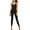 Black, variant on LELINTA Womens Strappy Square Neck Tank Top Tummy Control Bodycon Stretch Shorts One Piece Jumpsuit Rompers Playsuit