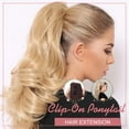 thumbnail image 2 of Extension de Cheveux Queue de Cheval Bouclée à Clipser pour Femmes, Perruque Longue Ondulée, 2 of 7
