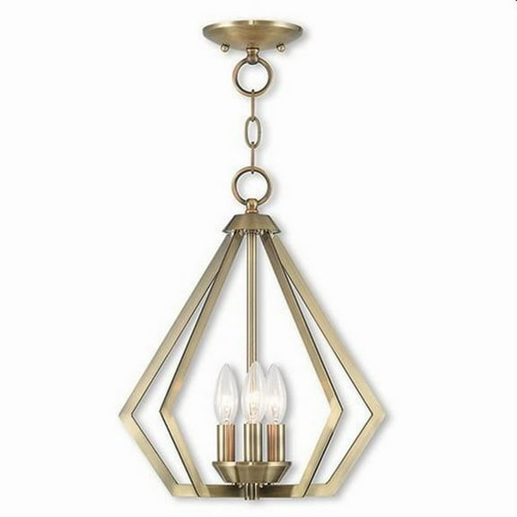 Modern Contemporary Three Light Chandelier-Antique Brass Finish Bailey Street Home 218-Bel-2256015